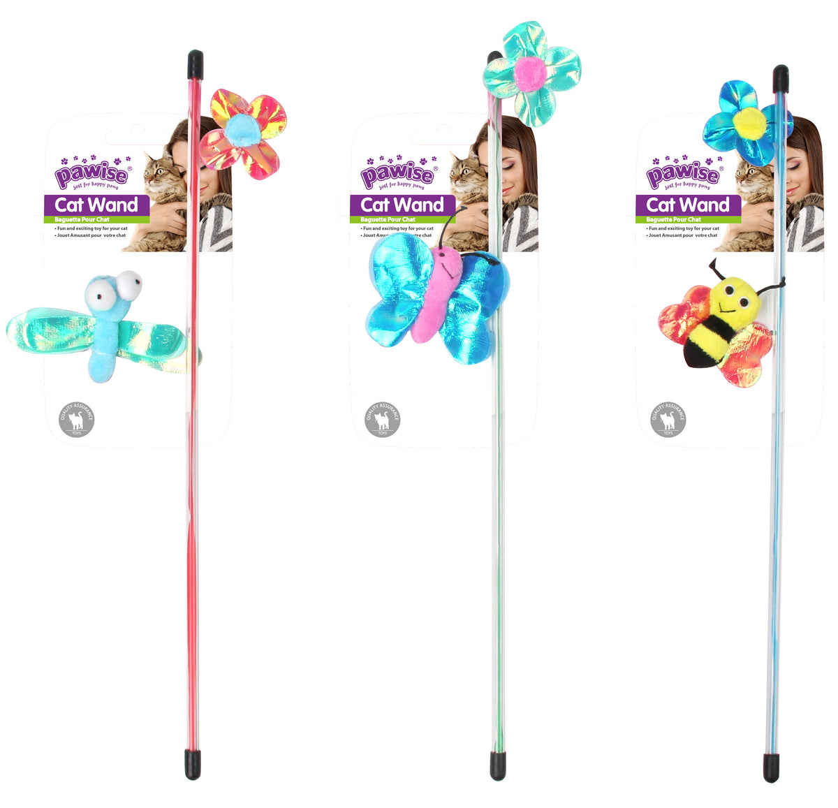 Jucarie pentru pisici undita cu insecta Pawise 45 cm - Animax