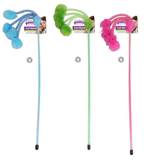 Jucarie pentru pisici undita cu bilute Pawise