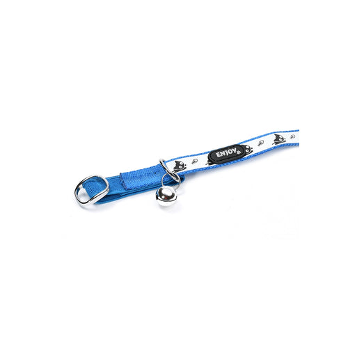 Zgarda albastra reflectorizanta pentru pisici Enjoy 1.2x35 cm