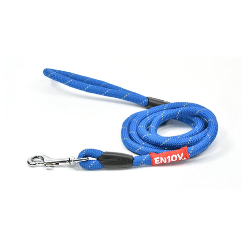Lesa albastra sport reflectorizanta pentru caini Enjoy 1.0x170 cm