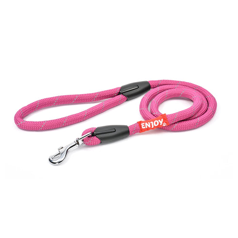 Lesa roz inchis sport reflectorizanta pentru caini Enjoy 1.3x120 cm