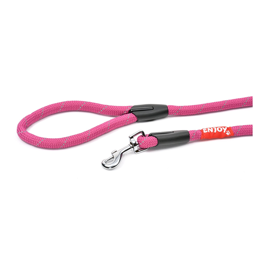Lesa roz inchis sport reflectorizanta pentru caini Enjoy 1.3x120 cm - Animax