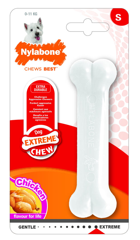Jucarie pentru caini NY Extreme Chew Os cu pui S