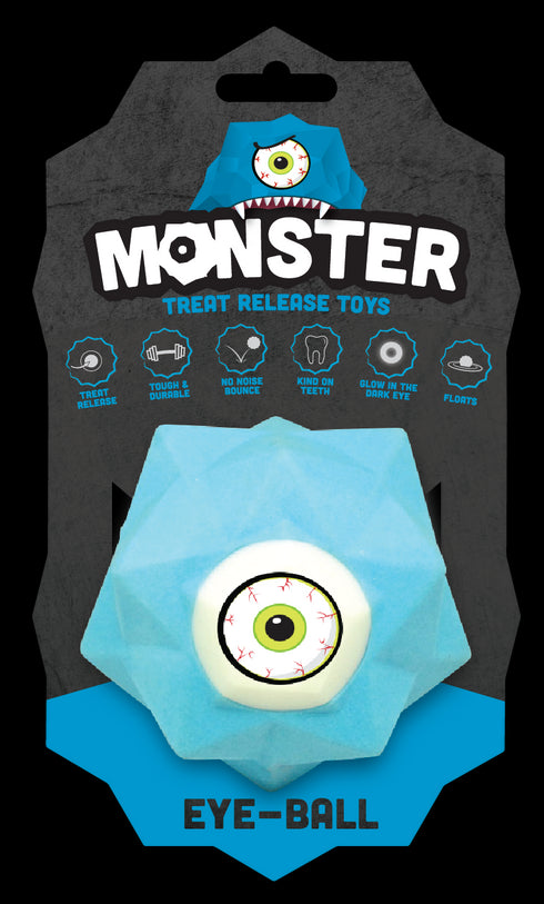 Jucarie pentru caini Monster Snackball bleu