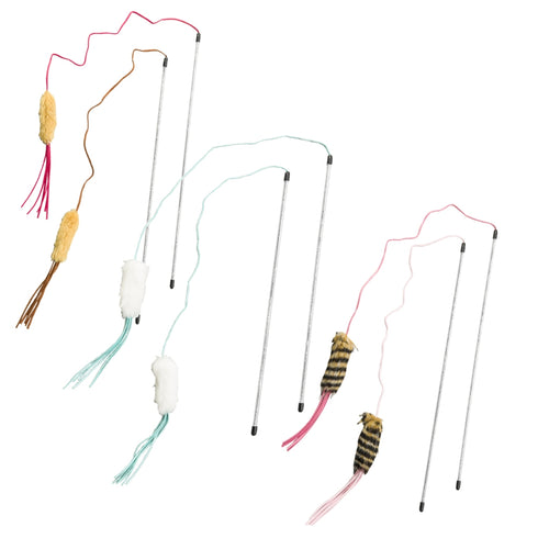 Jucarie pentru pisici undita soarece cu dungi Spot