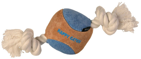 Jucarie pentru caini Trixie minge din piele de caprioara cu sfoara