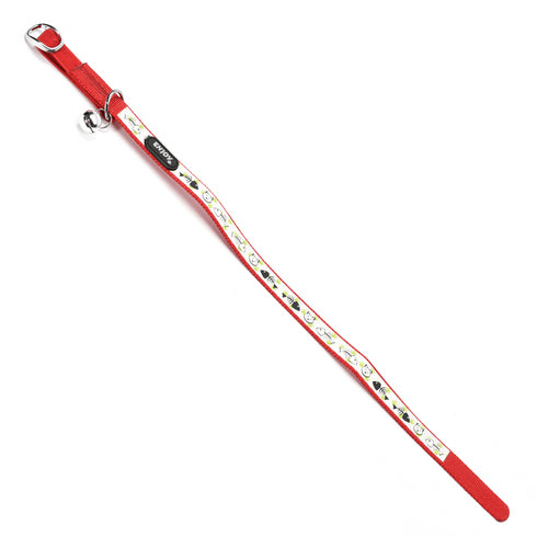 Zgarda rosie reflectorizanta pentru pisici Enjoy 1.2x35 cm