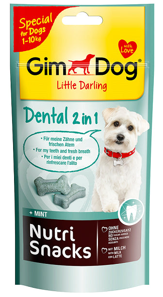 Recompense pentru caini Gimdog Nutri Snacks Dental 2in1 40gr