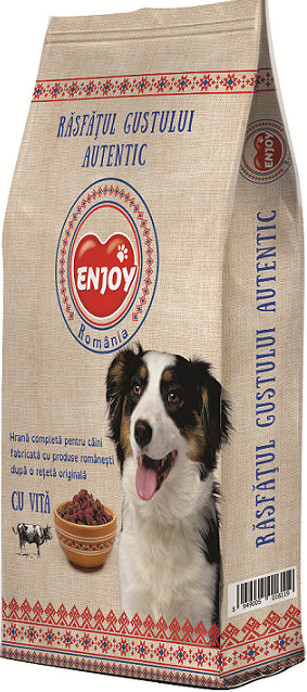 Hrana uscata pentru caini Enjoy Rasfatul Gustului cu vita 10 kg