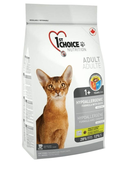 Hrana uscata pentru pisici 1st Choice Cat Adult, Hypoallergenic, 5.44 Kg