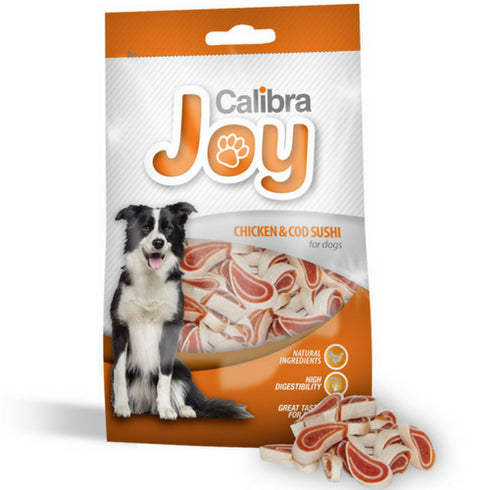 Recompense pentru caini Calibra Joy Chicken Cod Sushi 80 g
