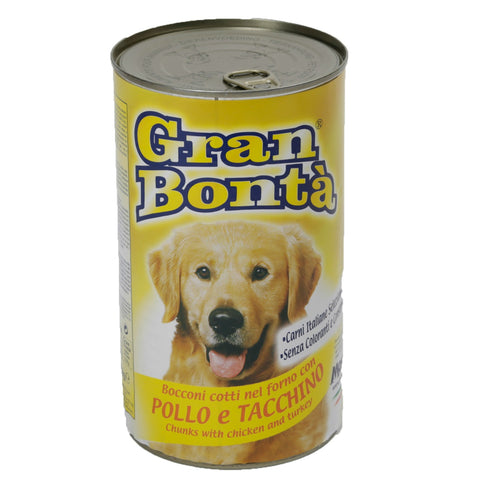 Hrana umeda pentru caini Gran Bonta cu pasare 1230 g