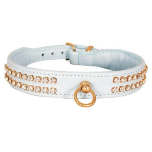 Zgarda Stras 2 Randuri Blue 45 cm