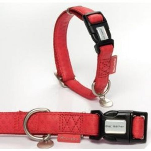 Zgarda pentru caini Macleather Rosu 25 mm