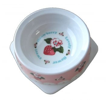 Castron din melamina pentru pisici Pink Strawberry 150 ml