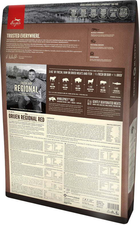 Hrana uscata pentru caini Orijen Regional Red 11.4 kg