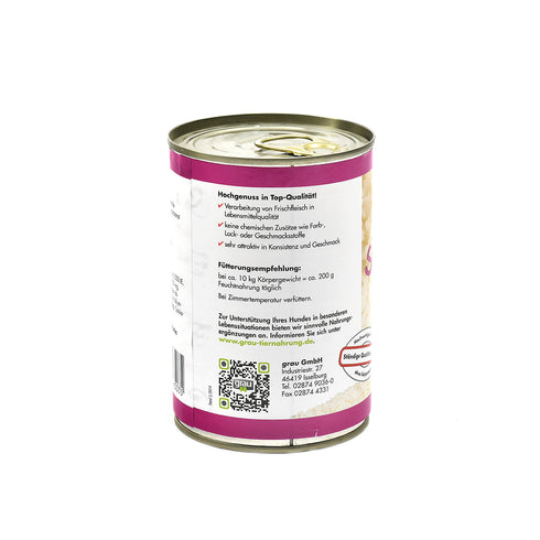 Hrana umeda pentru caini Grau cu Miel si Orez Integral 400 g