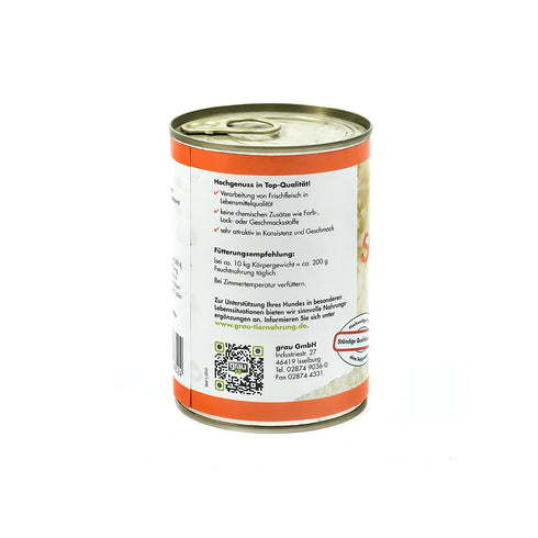 Hrana umeda pentru caini Grau Curcan si Orez Integral 400 g