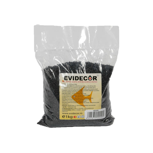 Nisip Decorativ pentru Acvariu Evidecor Negru 1kg