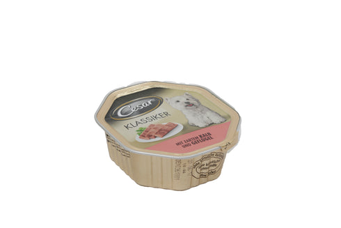 Hrana umeda pentru caini Cesar Vitel si Pasare 150gr