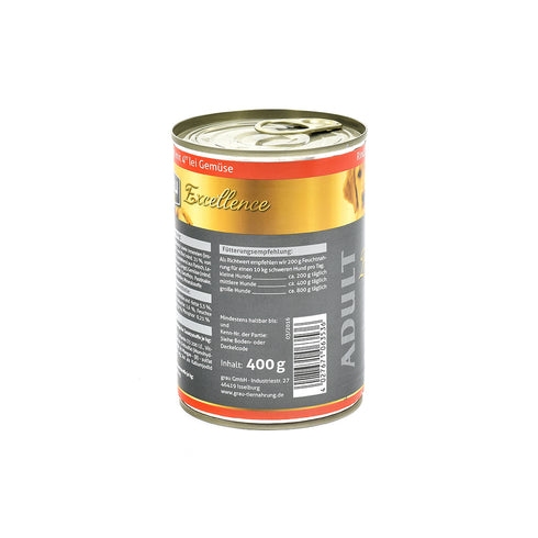 Hrana Umeda pentru caini Excellence Adult Vita, Pasare si Legume