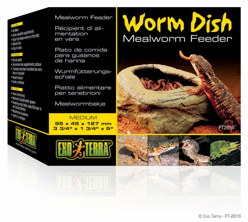 Hranitor pentru Reptile Exo Terra Worm Dish 9.5x4.5x12.7cm