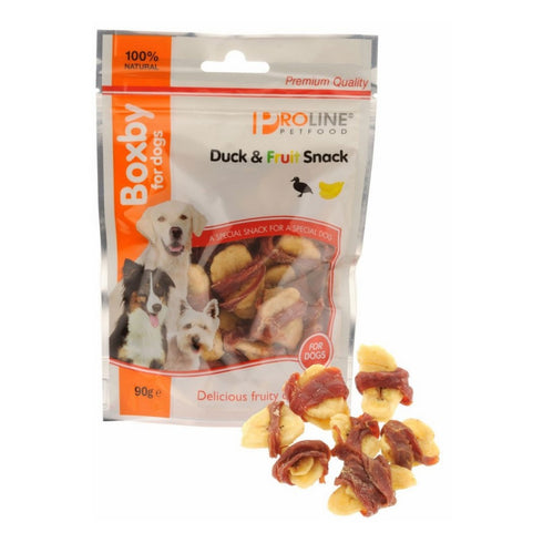 Recompense pentru caini Boxby cu rata si banana 90g