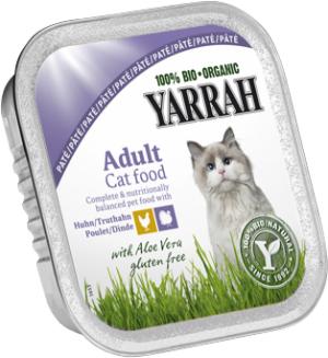 Hrana Umeda pentru Pisici Yarrah Bio Pui Curcan si Aloe Vera 100g