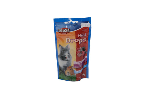 Recompense pentru rozatoare Trixie Mini drops cu fructe de padure 75g
