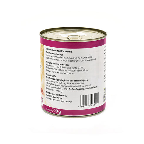 Hrana umeda pentru caini Grau cu Miel si Orez Integral 800 g