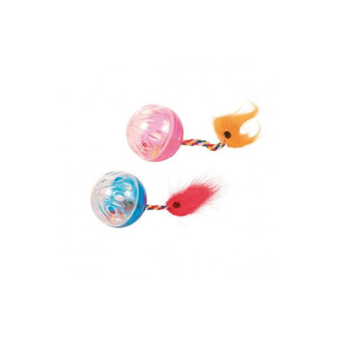 Jucarie pentru pisici 2 Mingi cu blanita 4cm