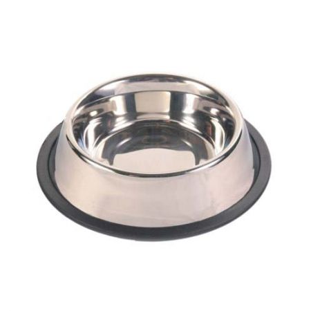 Castron antiderapant din inox pentru caini Pet Expert 0.9l