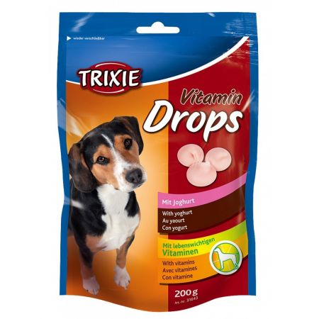 Recompense pentru caini Trixie Drops iaurt 200g