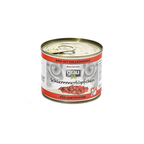 Hrana umeda pentru pisici Grau cu vita si orez integral 200 g