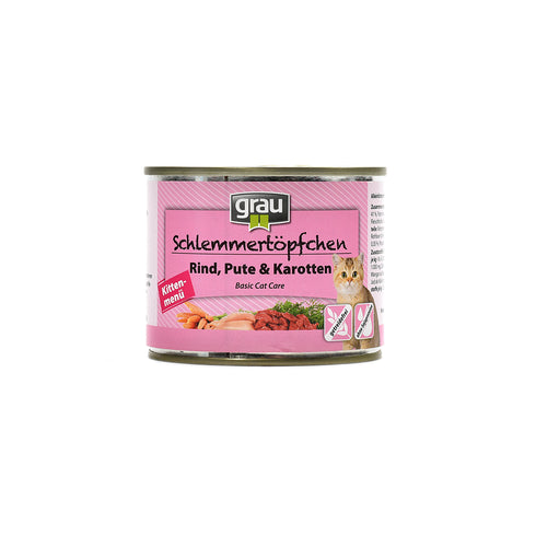 Hrana umeda pentru pisici Grau cu vita curcan si morcov 200 g