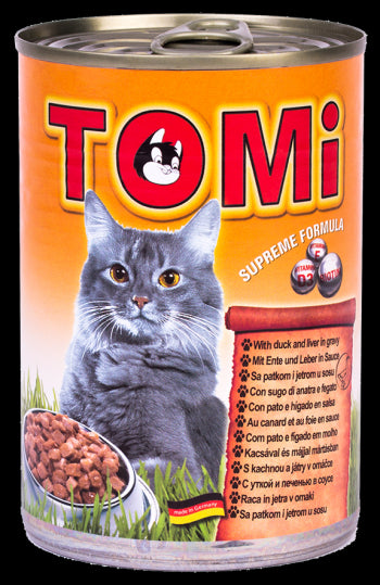 Hrana umeda pentru pisici Tomi cu rata si ficat 400 g