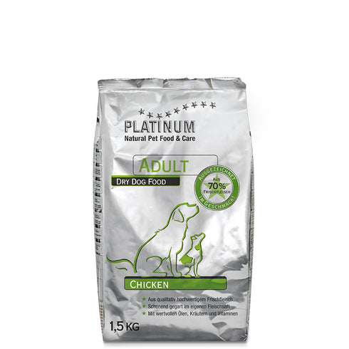 Hrana uscata pentru caini Platinum Adult cu pui 1.5 kg