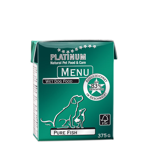 Hrana umeda pentru caini Platinum Adult Menu cu peste 375 g