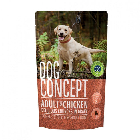 Hrana umeda pentru caini Dog Concept Adult cu pui 100g