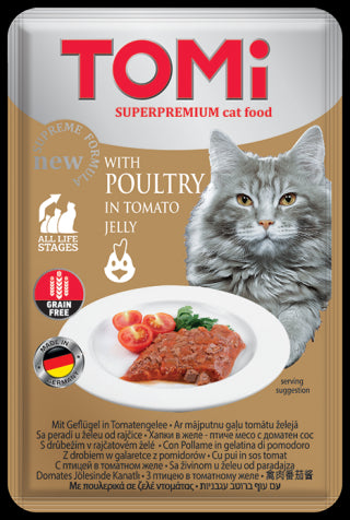 Hrana umeda pentru pisici Tomi cu pui si rosii 100 g