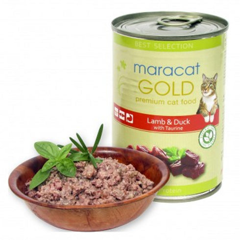 Hrana umeda pentru pisici Maracat Gold Duo Protein cu miel si rata 400 g