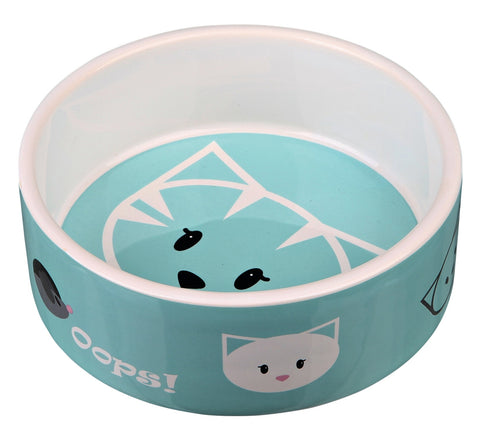 Castron din ceramica pentru pisici Trixie Dinner Time 0.38 l