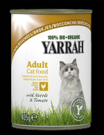 Hrana Umeda pentru Pisici Yarrah Bio Pui Urzici si Rosii 405g