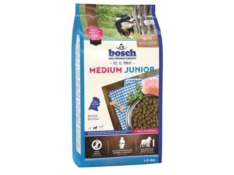 Hrana uscata pentru caini Bosch Medium Junior 1 kg - Animax