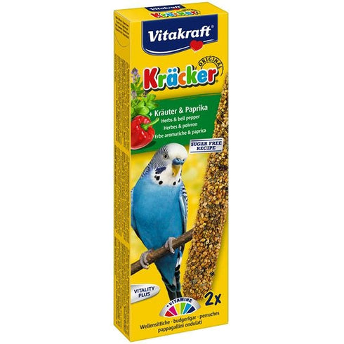 Batoane pentru perusi Vitakraft cu ardei gras si ierburi 60 g