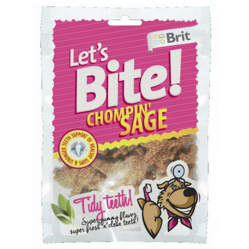 Recompense pentru caini Brit Let's Bite Chompin' Sage 150 g