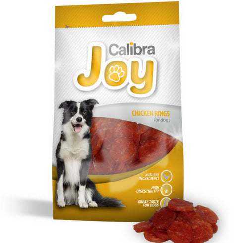Recompense pentru caini Calibra Joy Chicken Rings 80 g