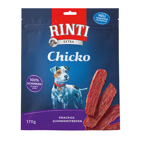 Recompense pentru caini Rinti Extra Chicko cu sunca 170 g