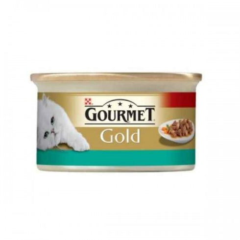 Hrana umeda pentru pisici Gourmet Gold Vitel Mediteranean 85 gr