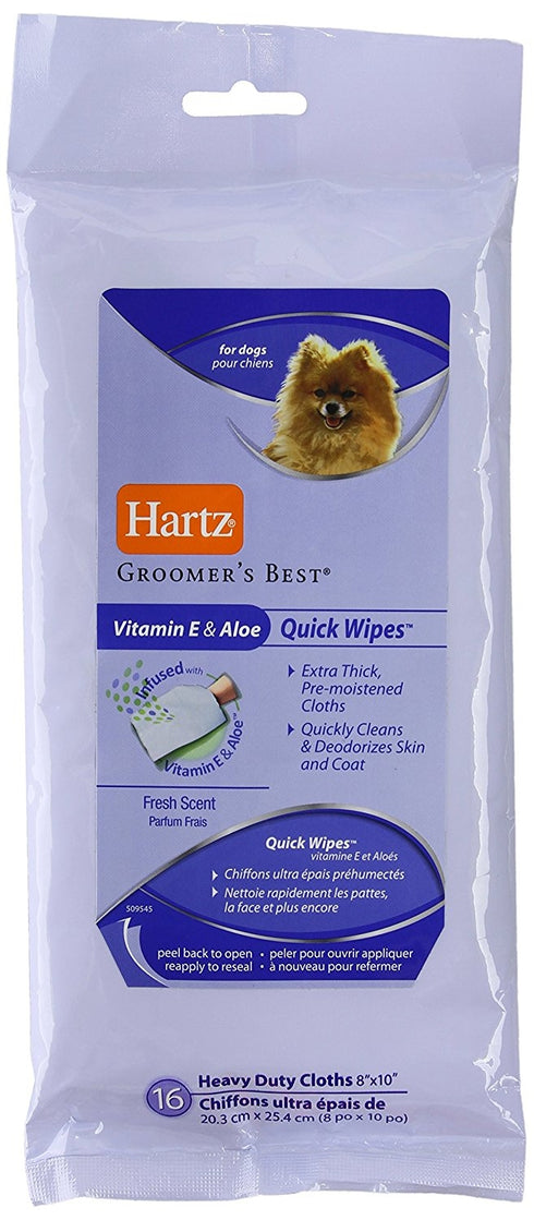 Servetele umede pentru catei Hartz 16 bucati